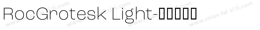 RocGrotesk Light字体转换